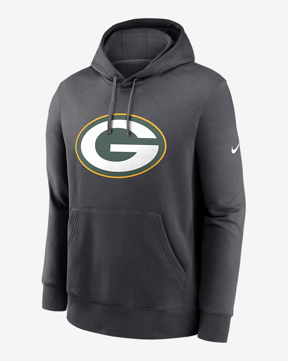 Green Bay Packers Club Logo Men s Nike NFL Pullover Hoodie